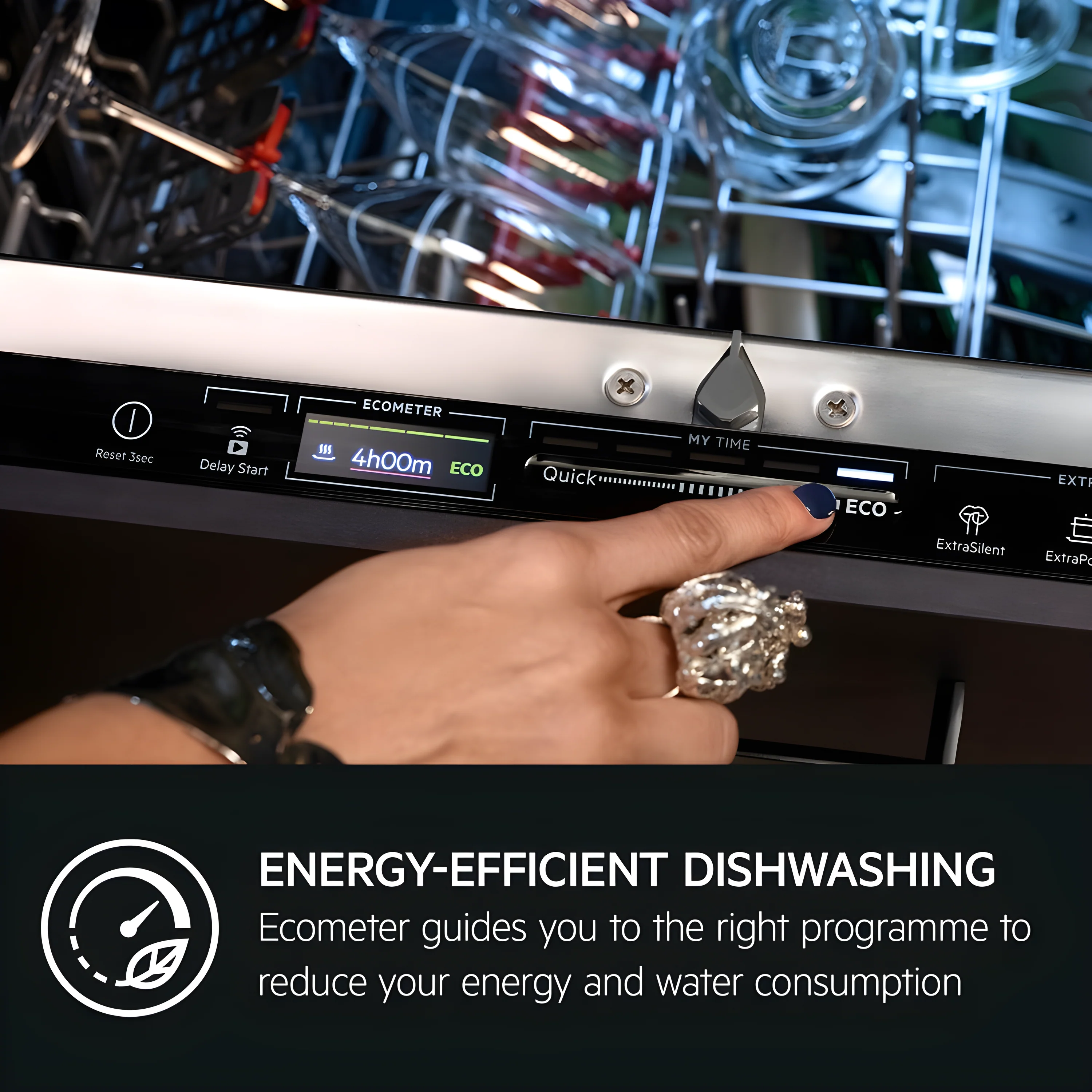AEG FSE77738P - Black Integrated Dishwasher - 14 Place Settings - A Energy Rated - Image 3