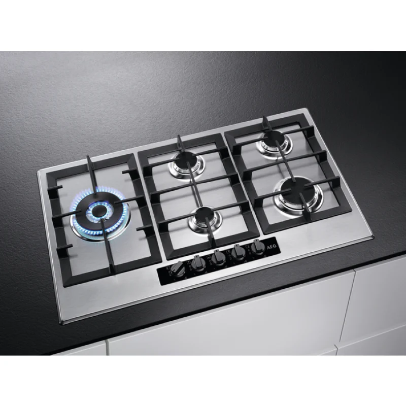 AEG HGB95522YM - Stainless steel 5 Zone Gas Hob - Image 2