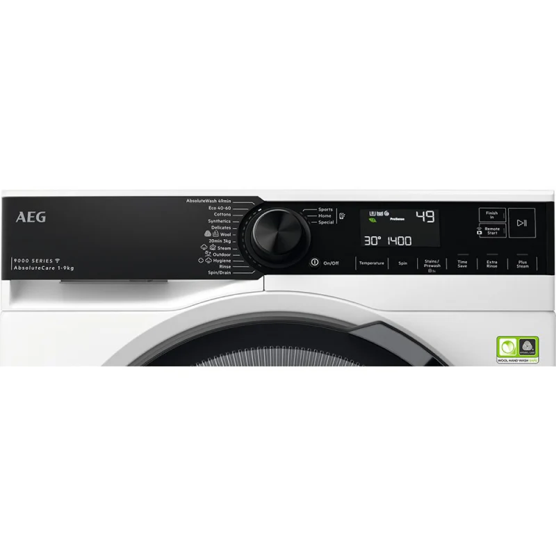 AEG LFR94946WS - 9000 Series White Freestanding 9KG Washing Machine - 1400 RPM - A energy - Image 2