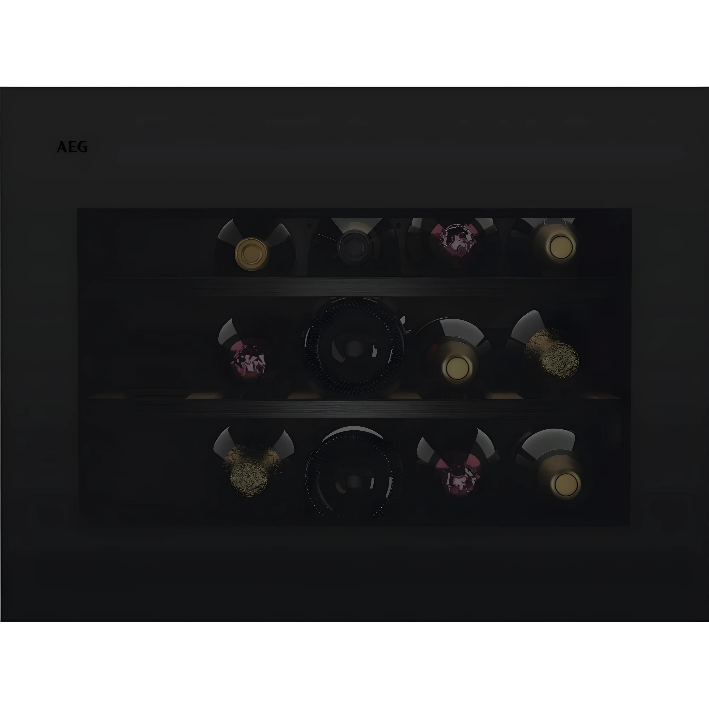 AEG NKW8P21KAT - Black Integrated Wine Cooler - 15 Bottles - F Rated