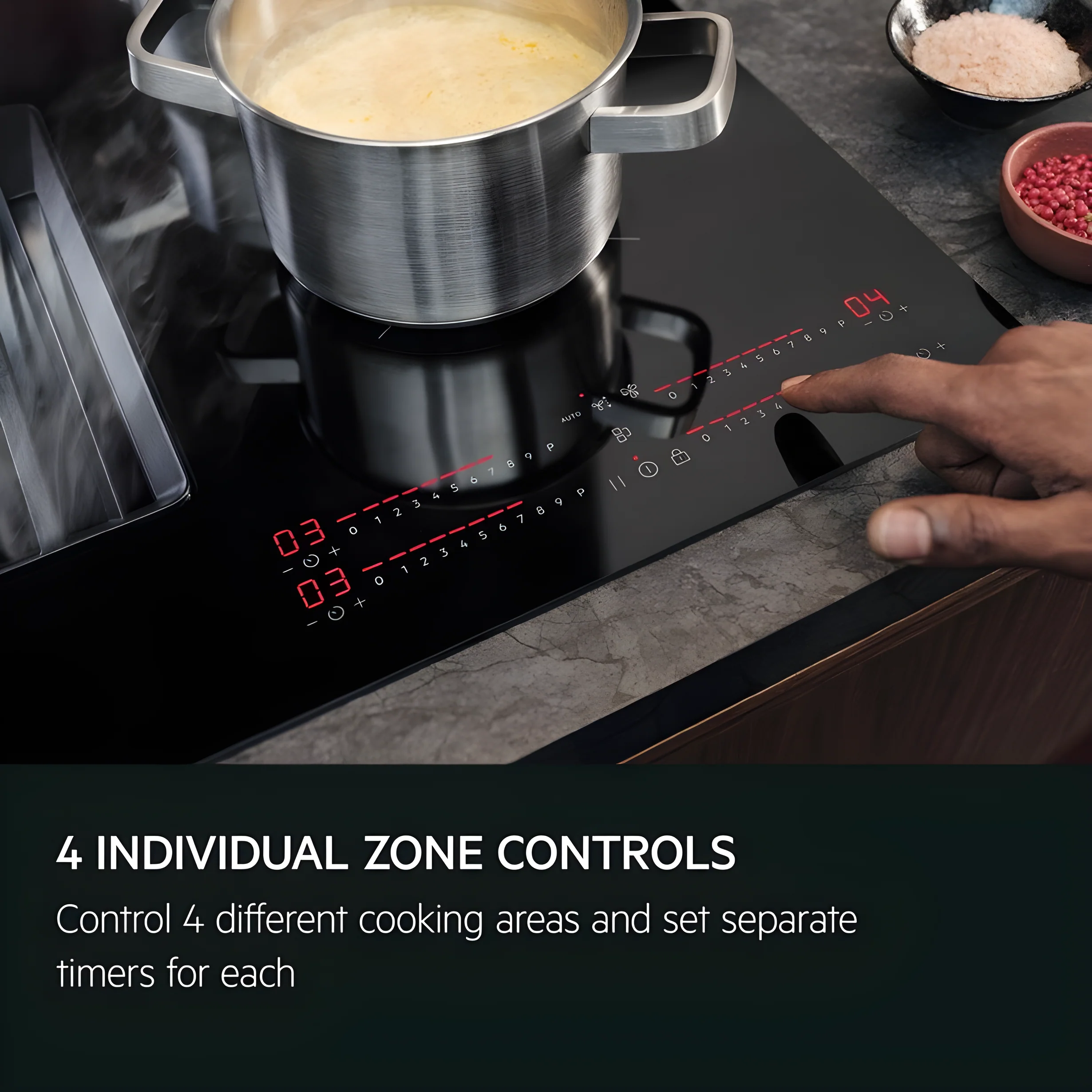 AEG TH84CB03FB - Black Vented Induction Hob - 81cm - A+ Energy - Image 4