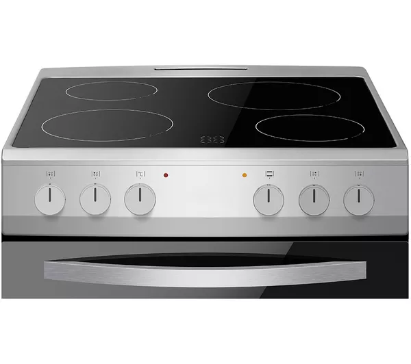 Amica AFC601SS 60 cm Electric Ceramic Cooker - Black & Stainless Steel  - A energy - Image 2