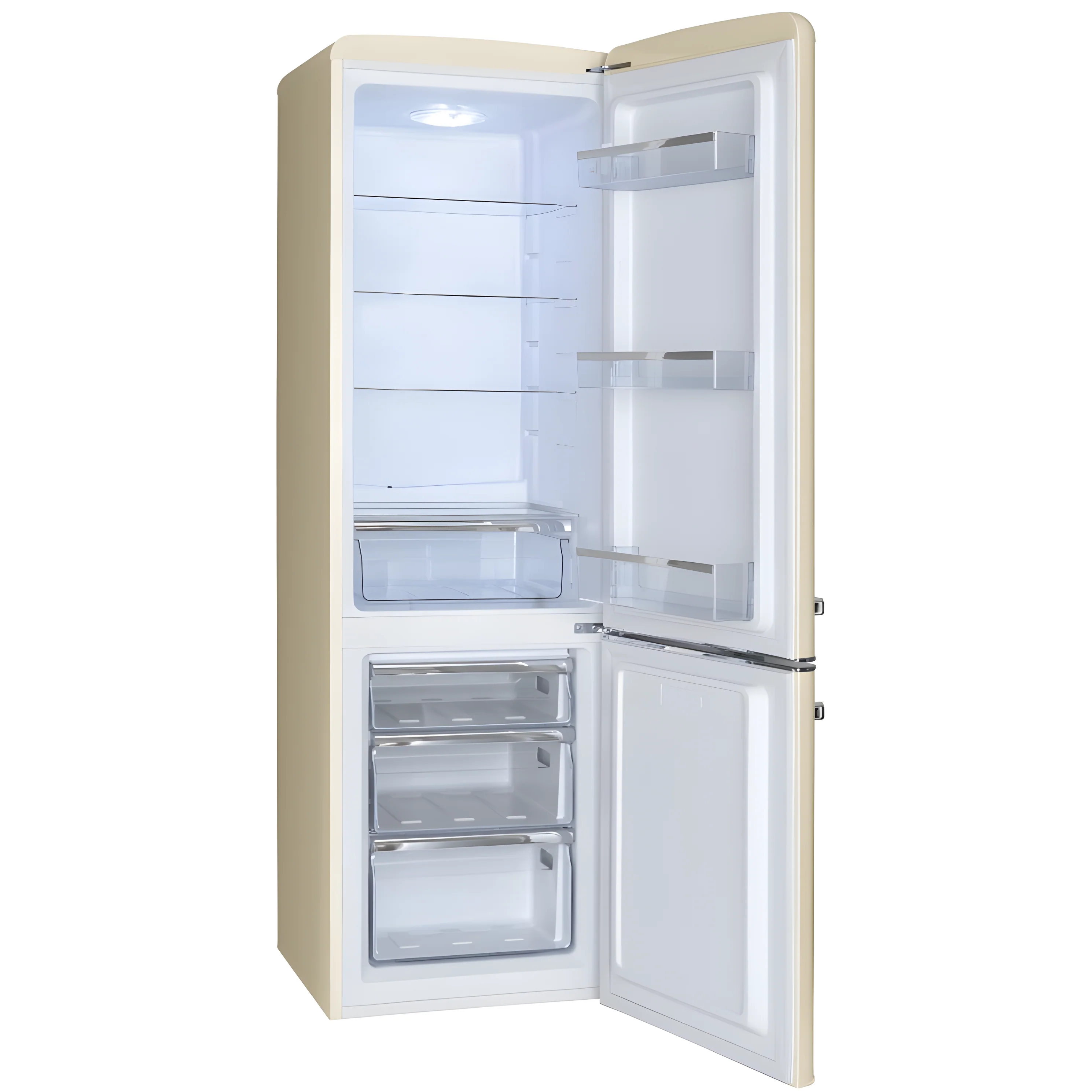Amica FKR29653C- Beige 70/30 Fridge Freezer - 244L - E Rated - Image 2