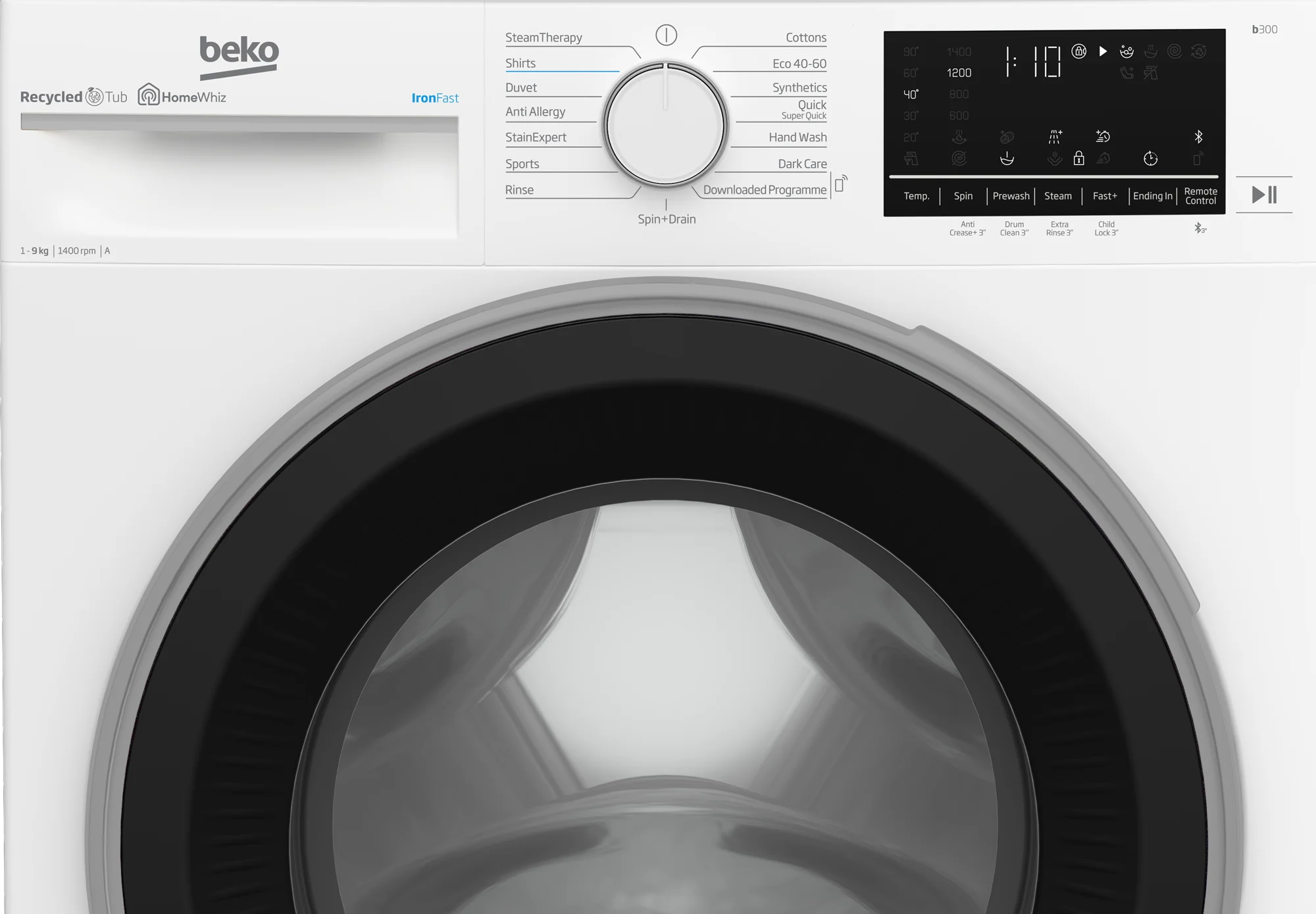 Beko B3W5941I - White 9KG Washing Machine - 1400 RPM - A energy - Image 5