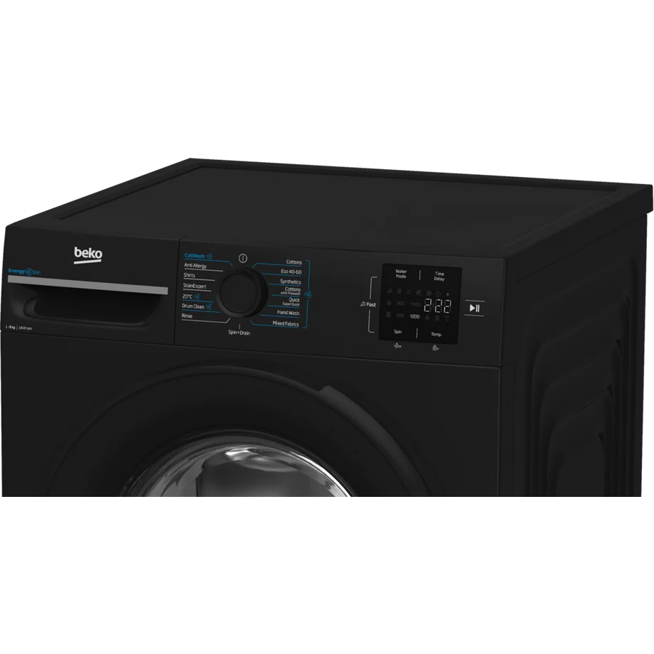 Beko BMN3WT3841B - Black 8KG Washing Machine - 1400 RPM - A Energy - Image 3