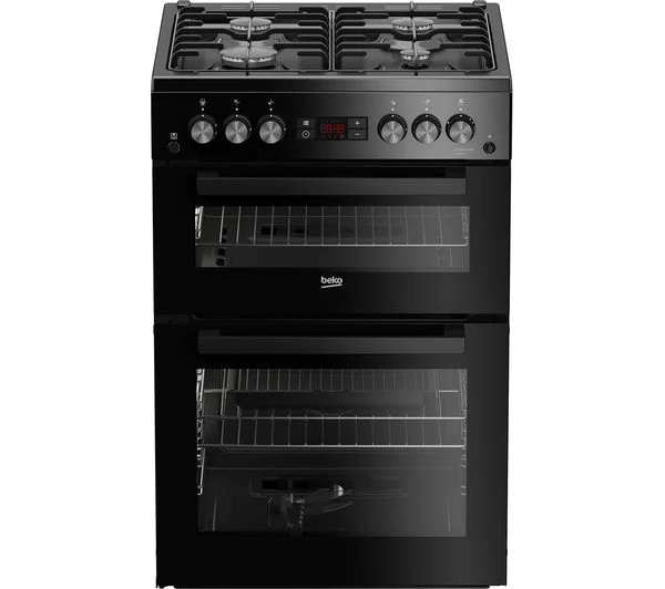 Beko XDG621K - Black Gas Cooker - Dual Oven - A+ Energy