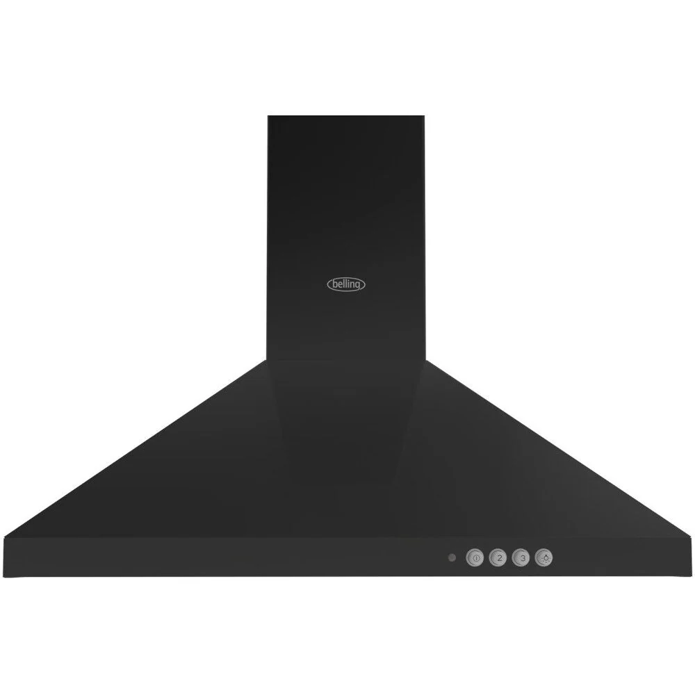 Belling CHIM 603PYR BLK 444411681 - Black Chimney Cooker Hood - 600 m³/h - C Energy Rating - Image 2