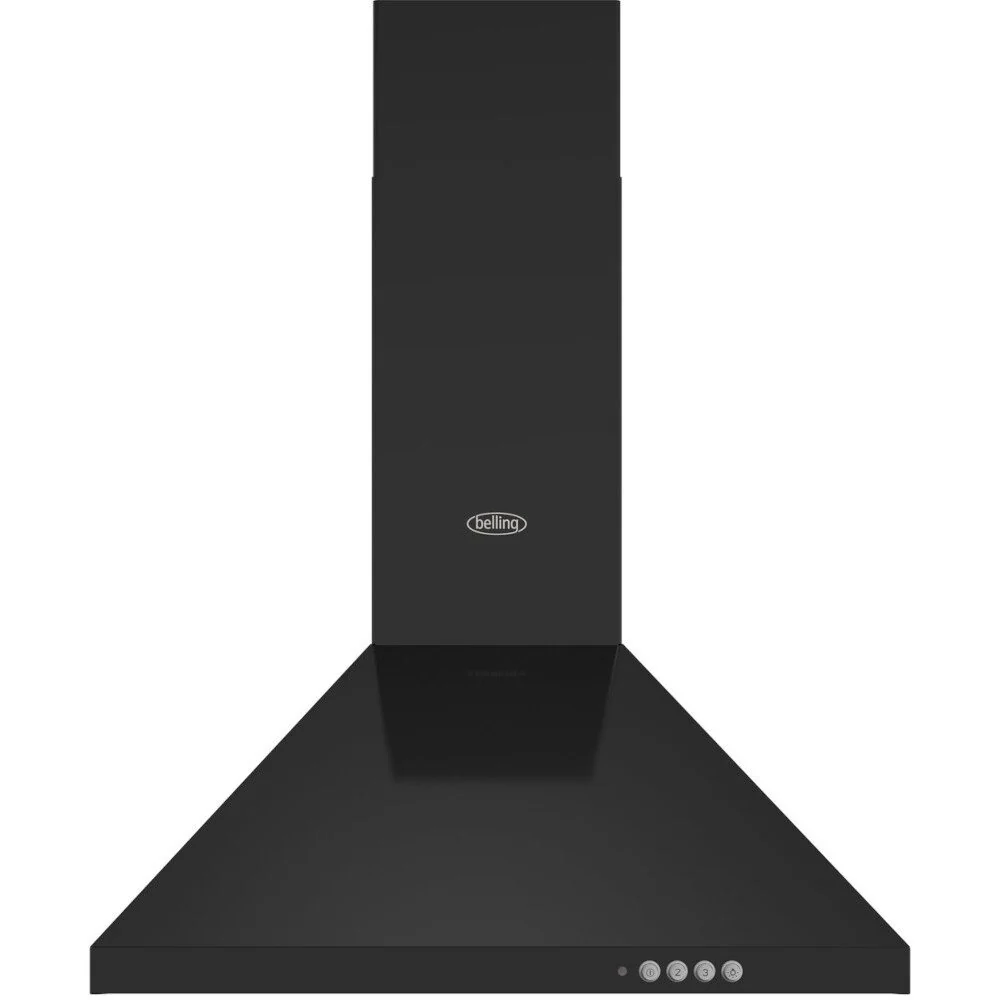Belling CHIM 603PYR BLK 444411681 - Black Chimney Cooker Hood - 600 m³/h - C Energy Rating - Image 4
