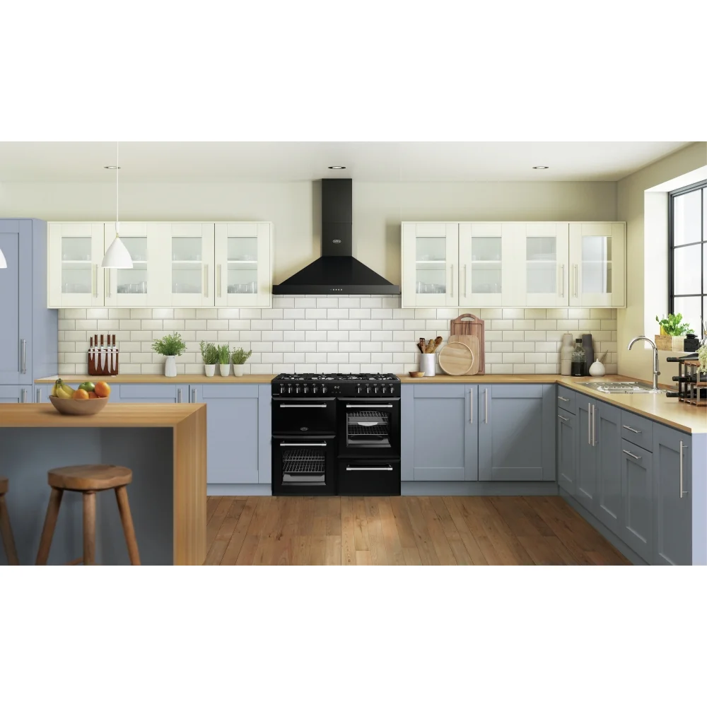 Belling Farmhouse 100DF 444411829 - Black 100cm Dual Fuel Range Cooker - 199L Capacity - A Rated - Image 2
