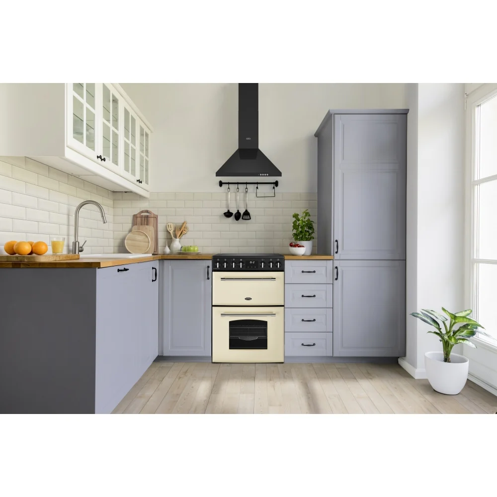Belling Farmhouse 60E 444411811 - Cream Ceramic Electric Cooker with Double Oven - 70/33 Litres - A energy - Image 2