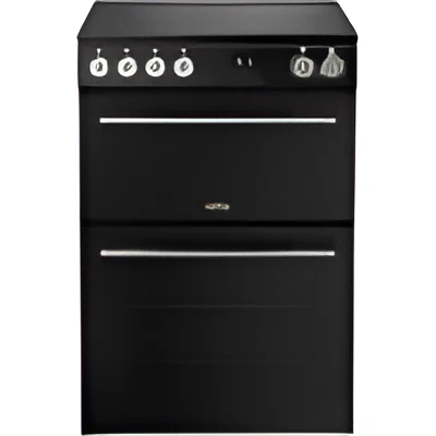Belling FSA VISION 60E BSS 444412050 - Black & Silver Steel Freestanding Electric Ceramic Cooker - 99L Double Oven - A Energy - Image 2
