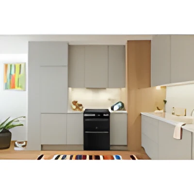 Belling FSA VISION 60E BSS 444412050 - Black & Silver Steel Freestanding Electric Ceramic Cooker - 99L Double Oven - A Energy - Image 3