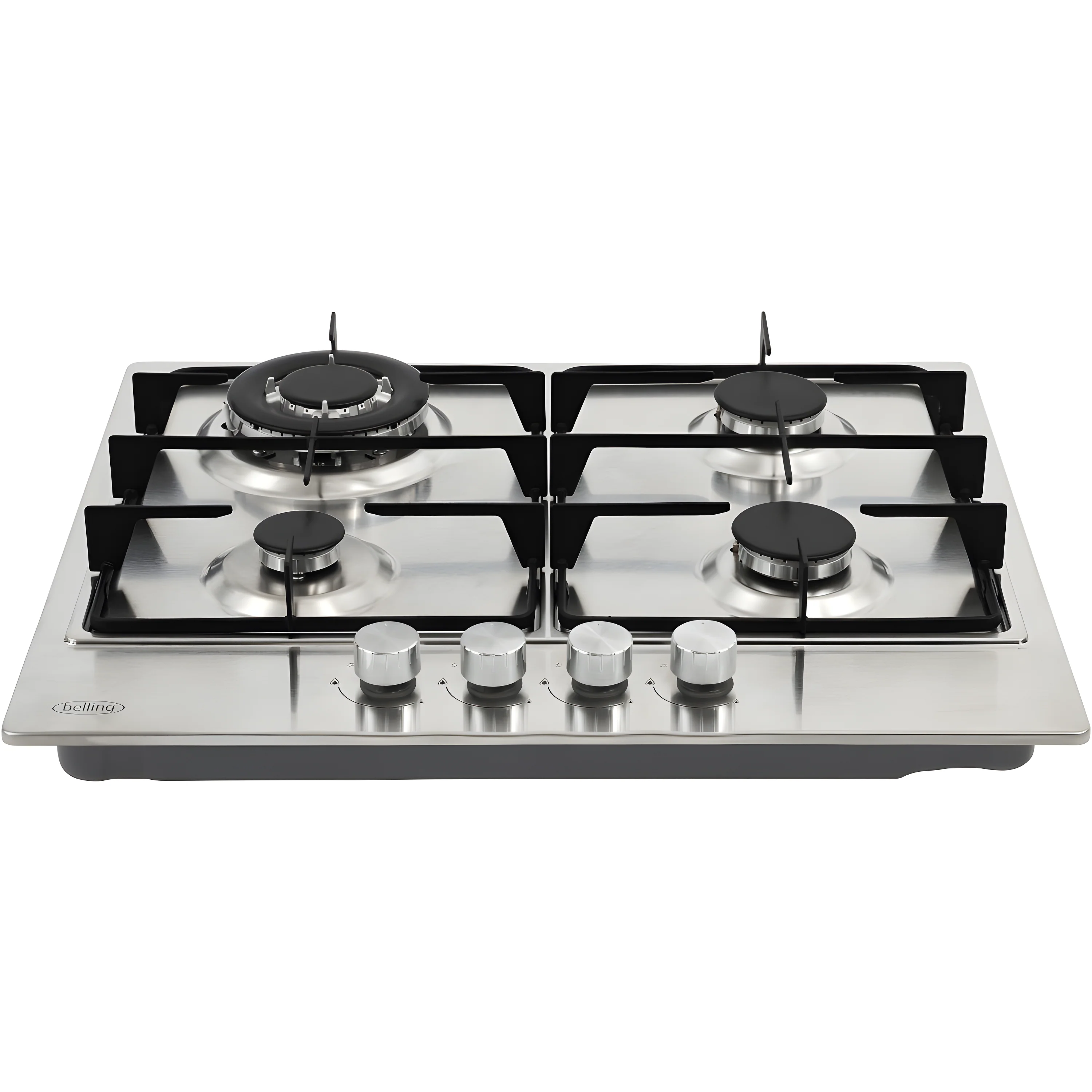 Belling GHU603RI 444411635 - Stainless Steel 4 Burner Gas Hob - 3.6kW Wok Burner - Image 2