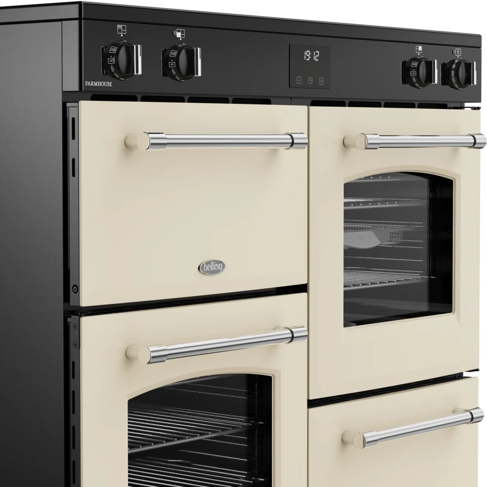 Belling RCA FARMHOUSE 100Ei 444411833 - Cream 100cm Range Cooker - 5 Zone Induction Hob, 2 Ovens, AirFry Function - A Energy Rated - Image 5