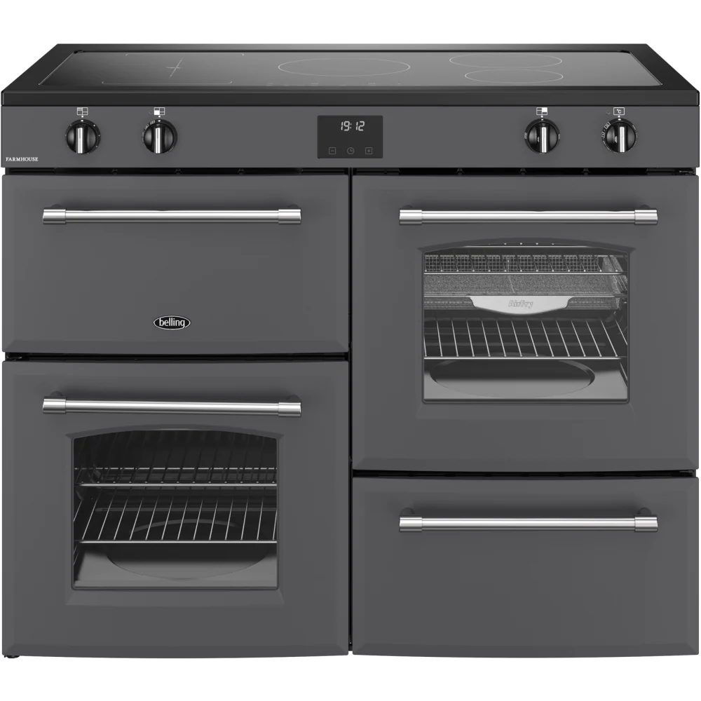 Belling RCA FARMHOUSE 110Ei 444411840 - Grey 110cm Induction Range Cooker - 199L Capacity - A Energy Rated
