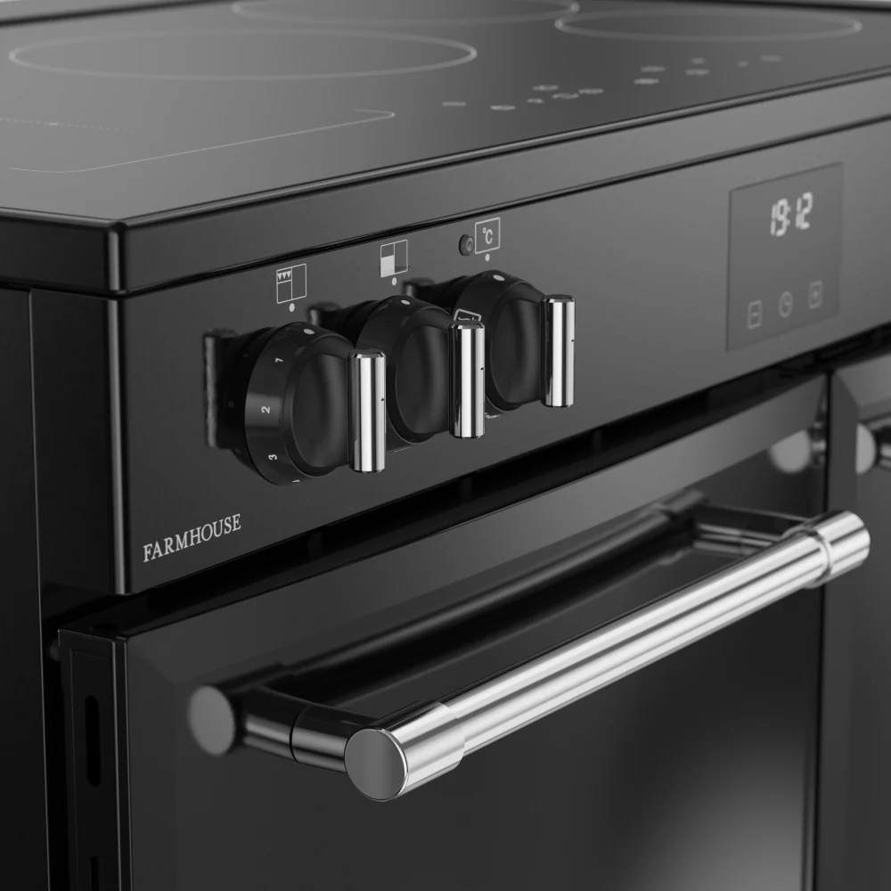 Belling RCA FARMHOUSE 90Ei B 444411823 - Black 90cm Induction Range Cooker - 174L Capacity - A Energy Rating - Image 4