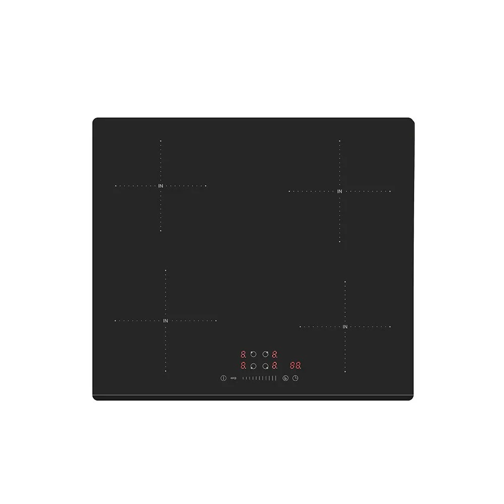 Teknix BITK260IHSPL - Black 60cm Induction Hob 13amp Plug In - 4 Cooking Zones - Slider Controls