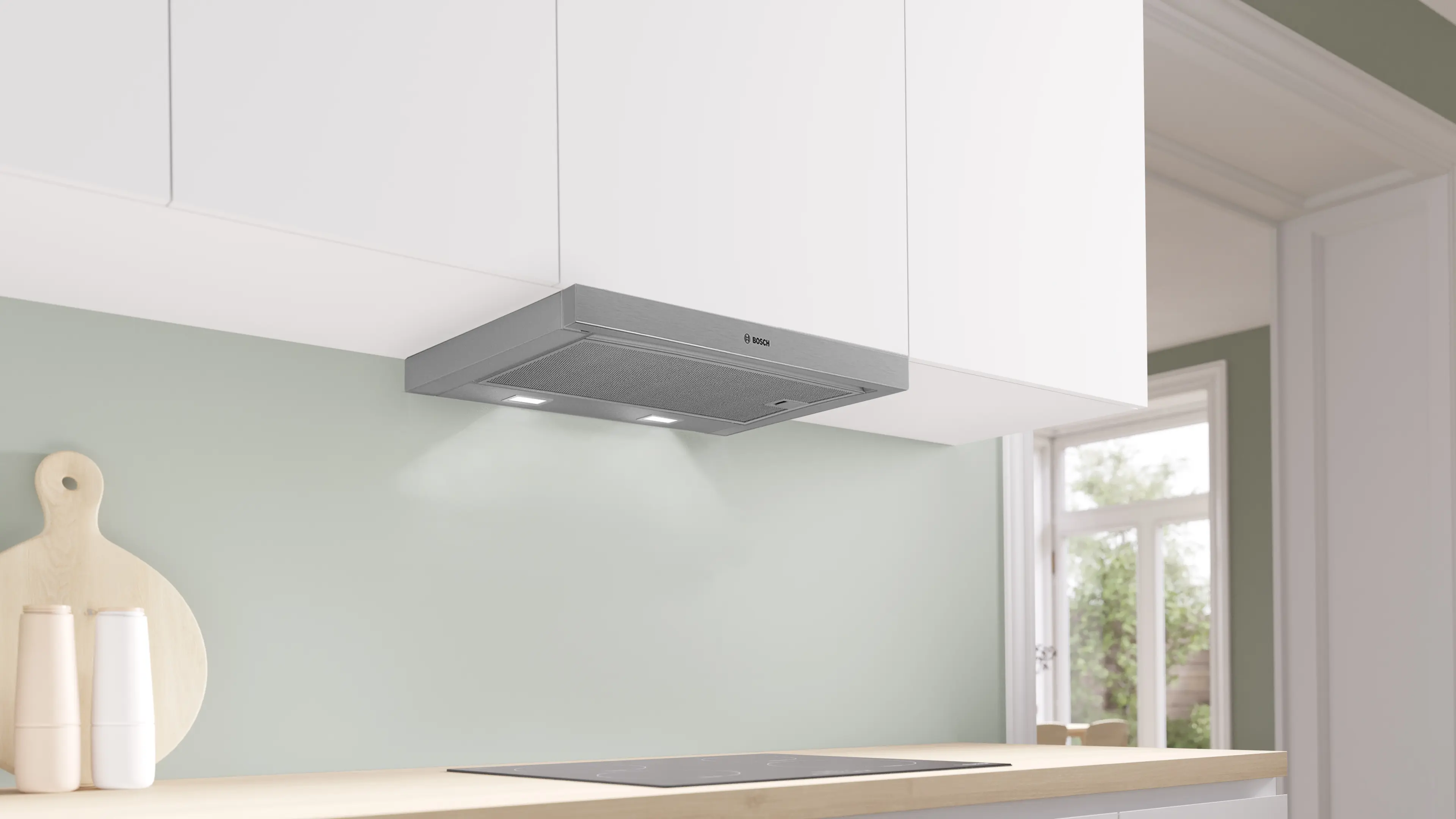 Bosch DFM063W57B - Silver Telescopic Cooker Hood - 60cm - Image 3