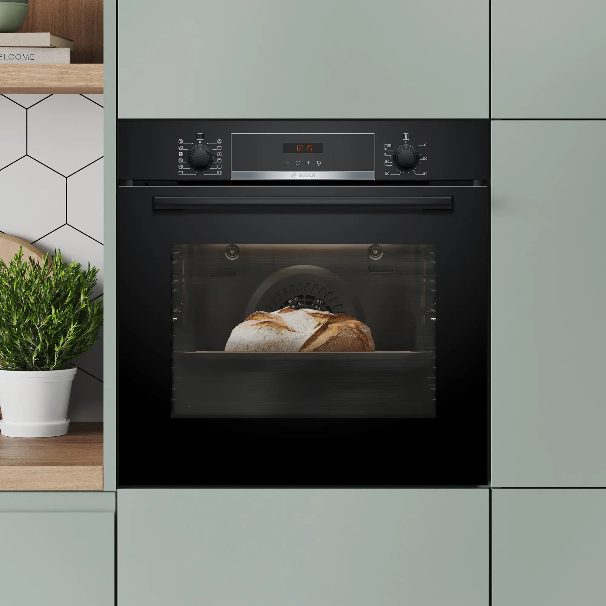 Bosch Series 4 HQA574BB3B - Black Single Oven - 71L Capacity - Pyrolytic Self-Cleaning - A+ Energy Rating - Image 6