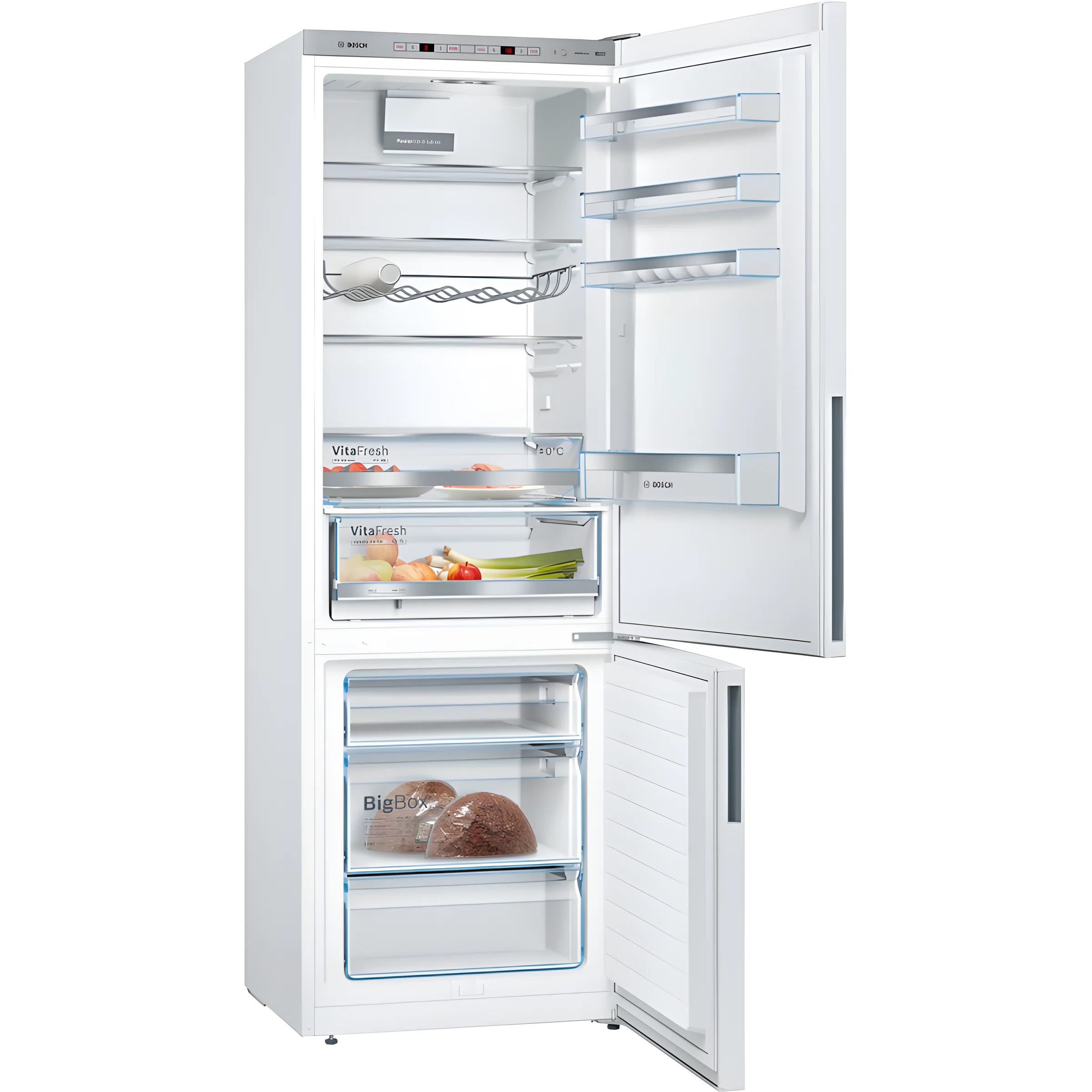 Bosch Series 6 KGE49AWCAG - White Freestanding 60/40 Frost Free Fridge Freezer - C energy - Image 2