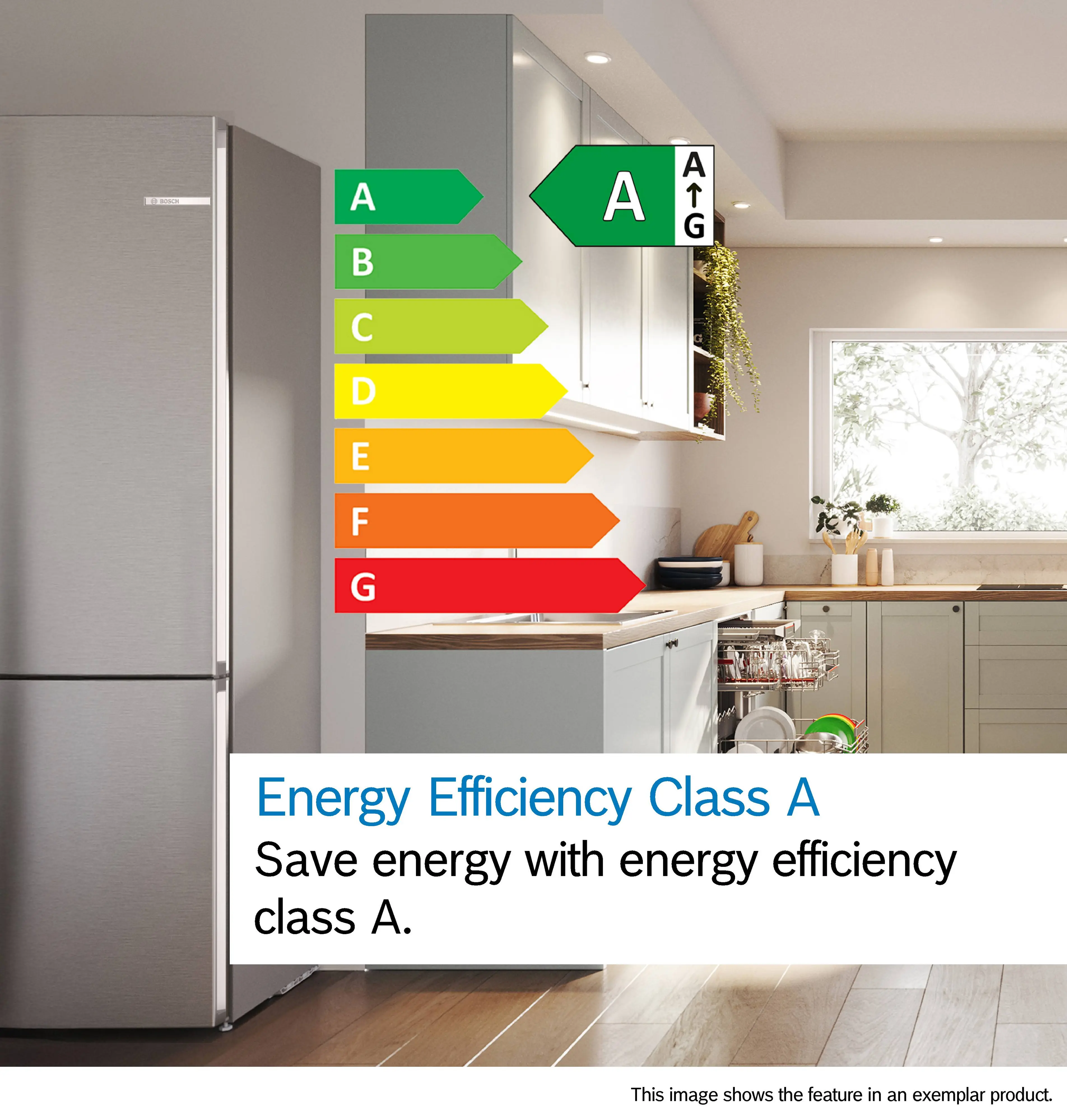 Bosch Series 4 KGN392LAGG - Stainless Steel Look Fridge Freezer - 260L/103L Capacity - A Energy Rating - Image 14