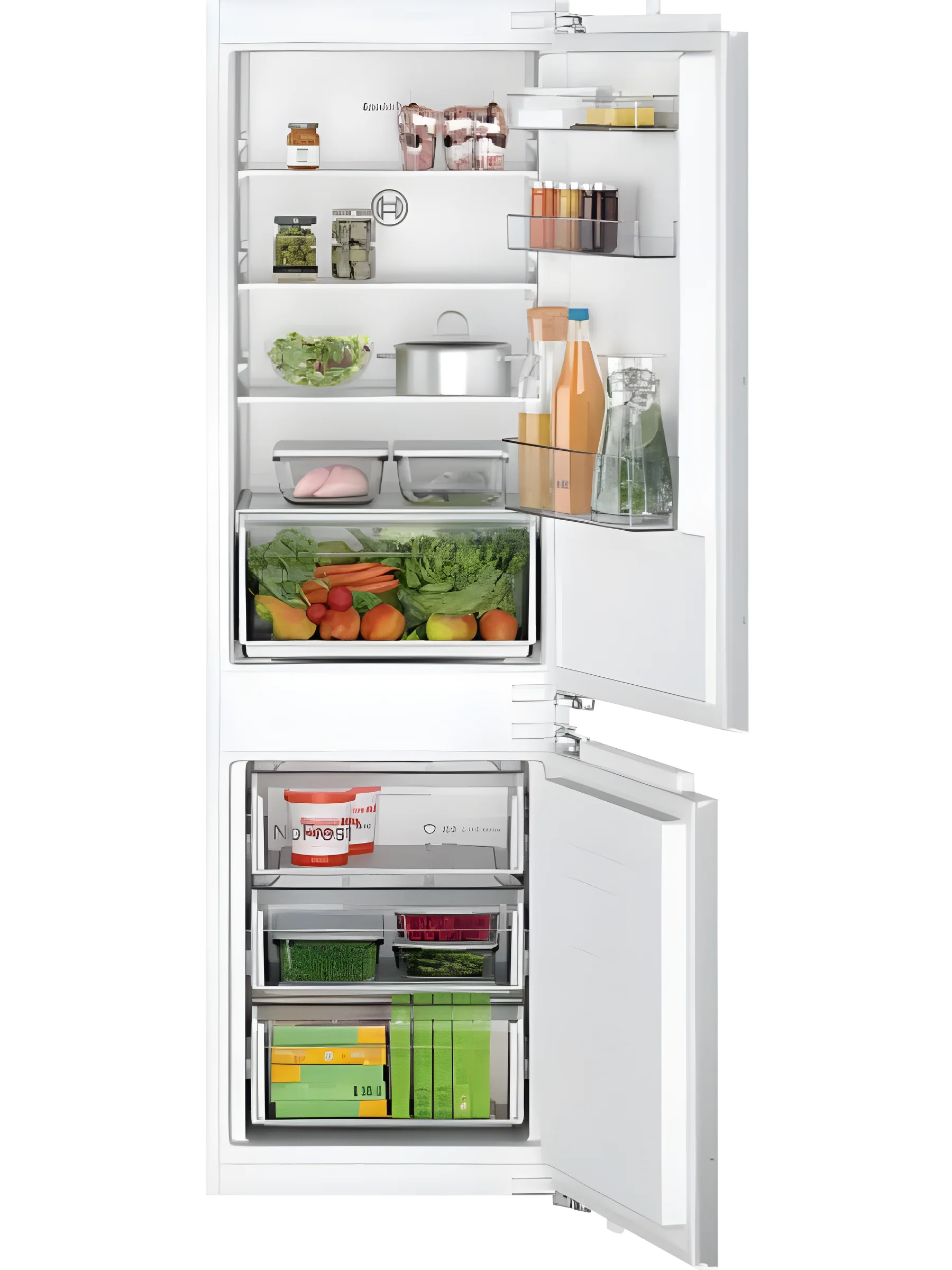 Bosch Series 2 KIN86NFE0G - Integrated 60/40 Frost Free Fridge Freezer - E energy