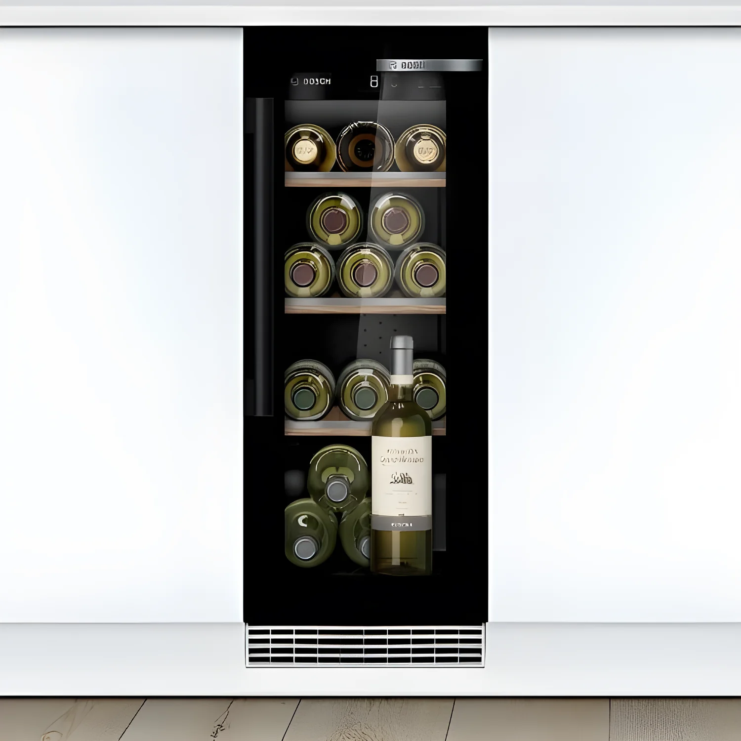 Bosch Series 6 KUW20VHF0G - Black 21 Bottle Capacity Wine Cooler - F energy