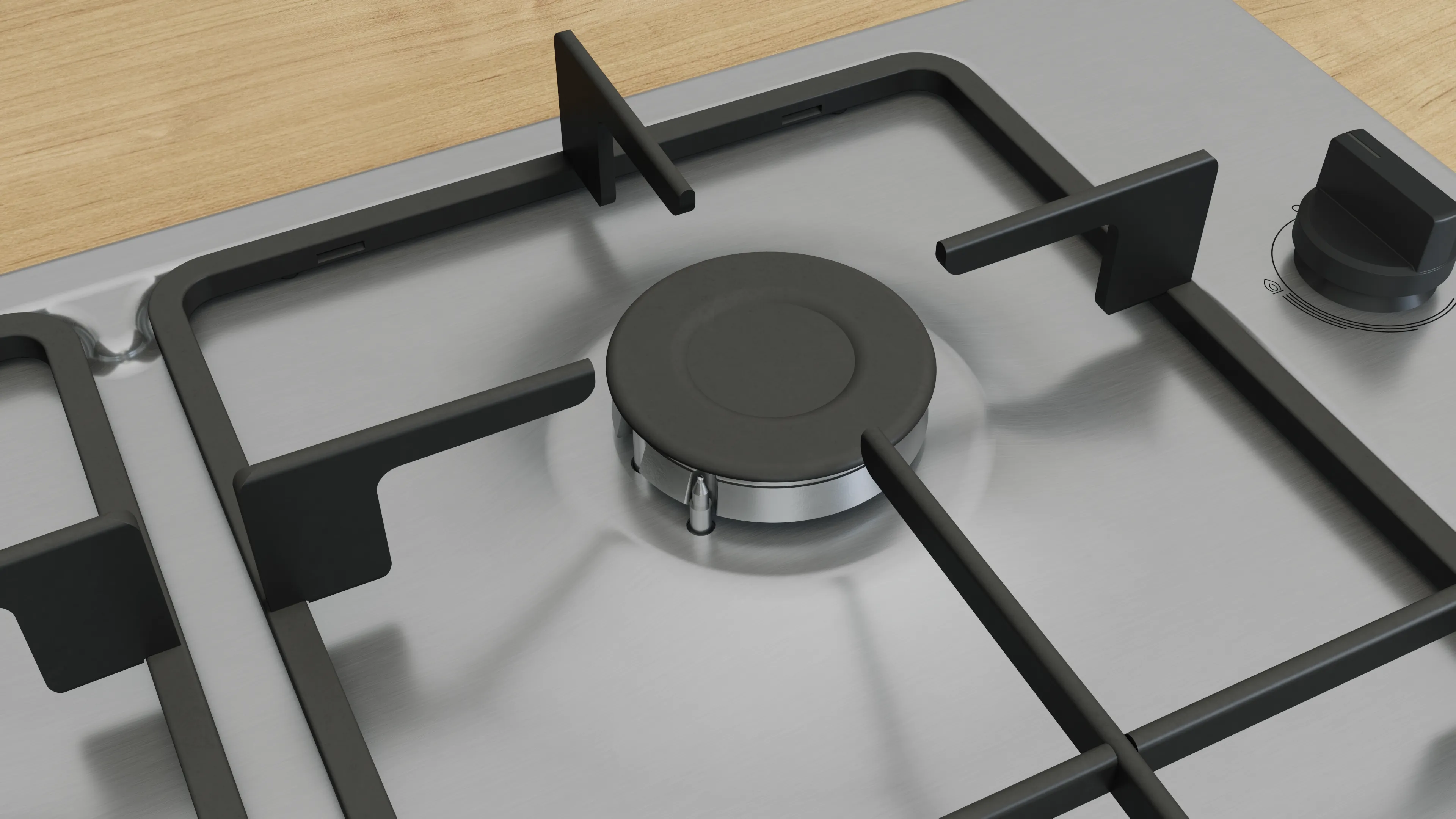 Bosch Series 2 PBP6B5K60 - Stainless Steel 60cm Gas Hob - 4 Cooking Zones - Image 5