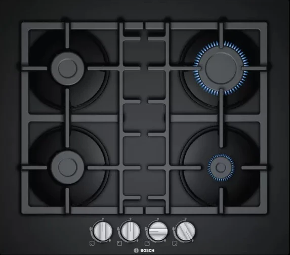 Bosch Series 4 PNP6B6B90 - Black 4 Zone Gas Hob