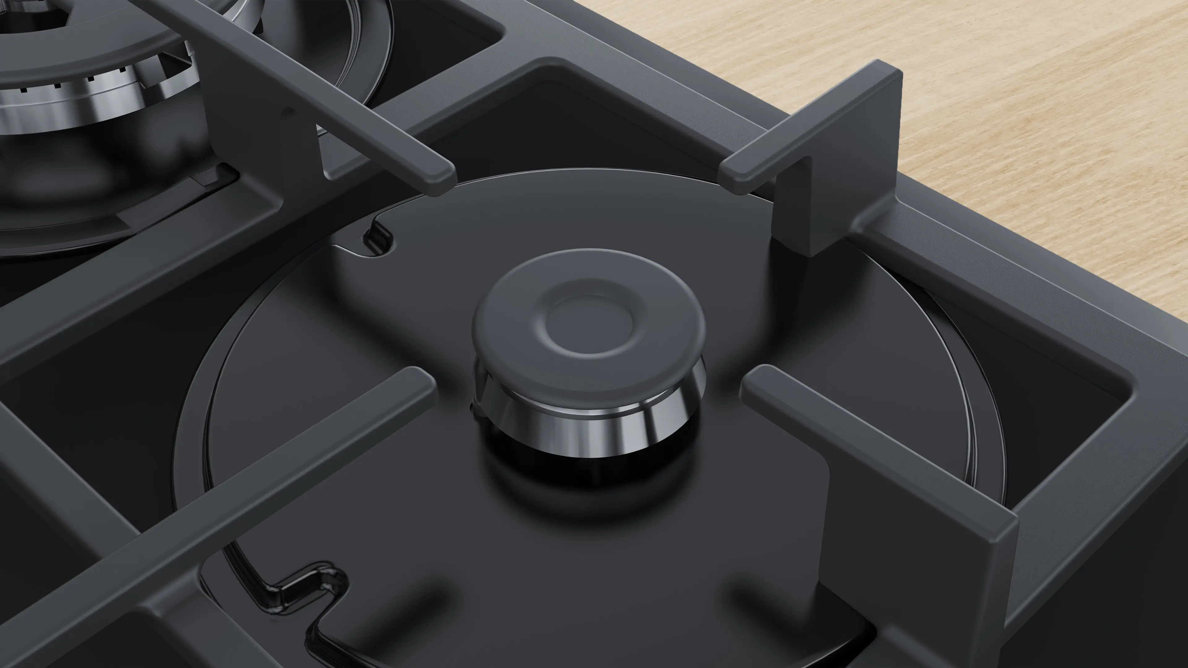 Bosch Series 4 PNP6B6B90 - Black 4 Zone Gas Hob - Image 4