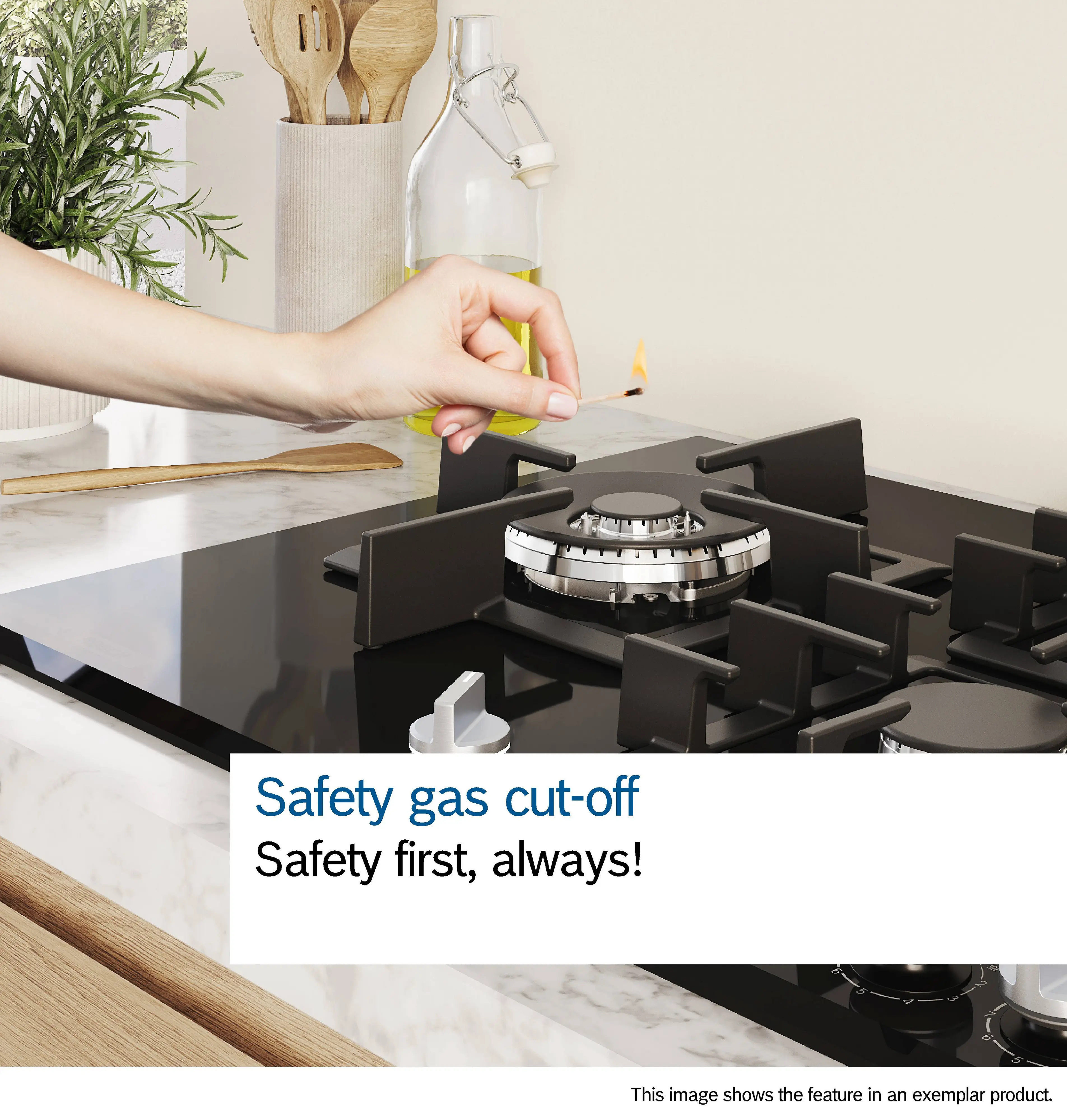 Bosch Series 6 PPM9A6I40 - Black Gas Hob - 90cm - 5 Cooking Zones - Image 10