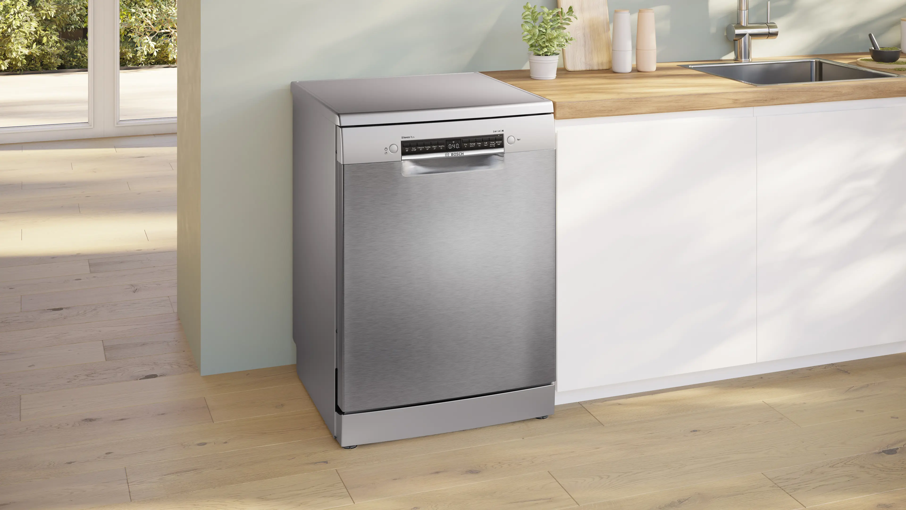 Bosch Series 4 SMS4EKI06G - Silver Freestanding Dishwasher - B energy - Image 3