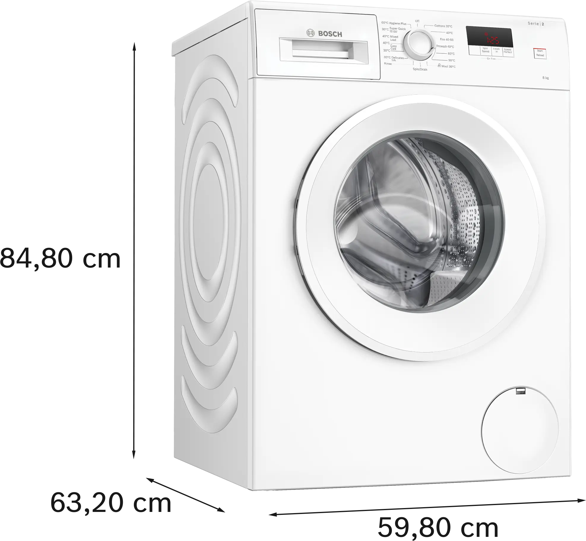 Bosch Series 2 WGE03408GB - White Freestanding 8KG Washing Machine - 1400 RPM - A energy - Image 6