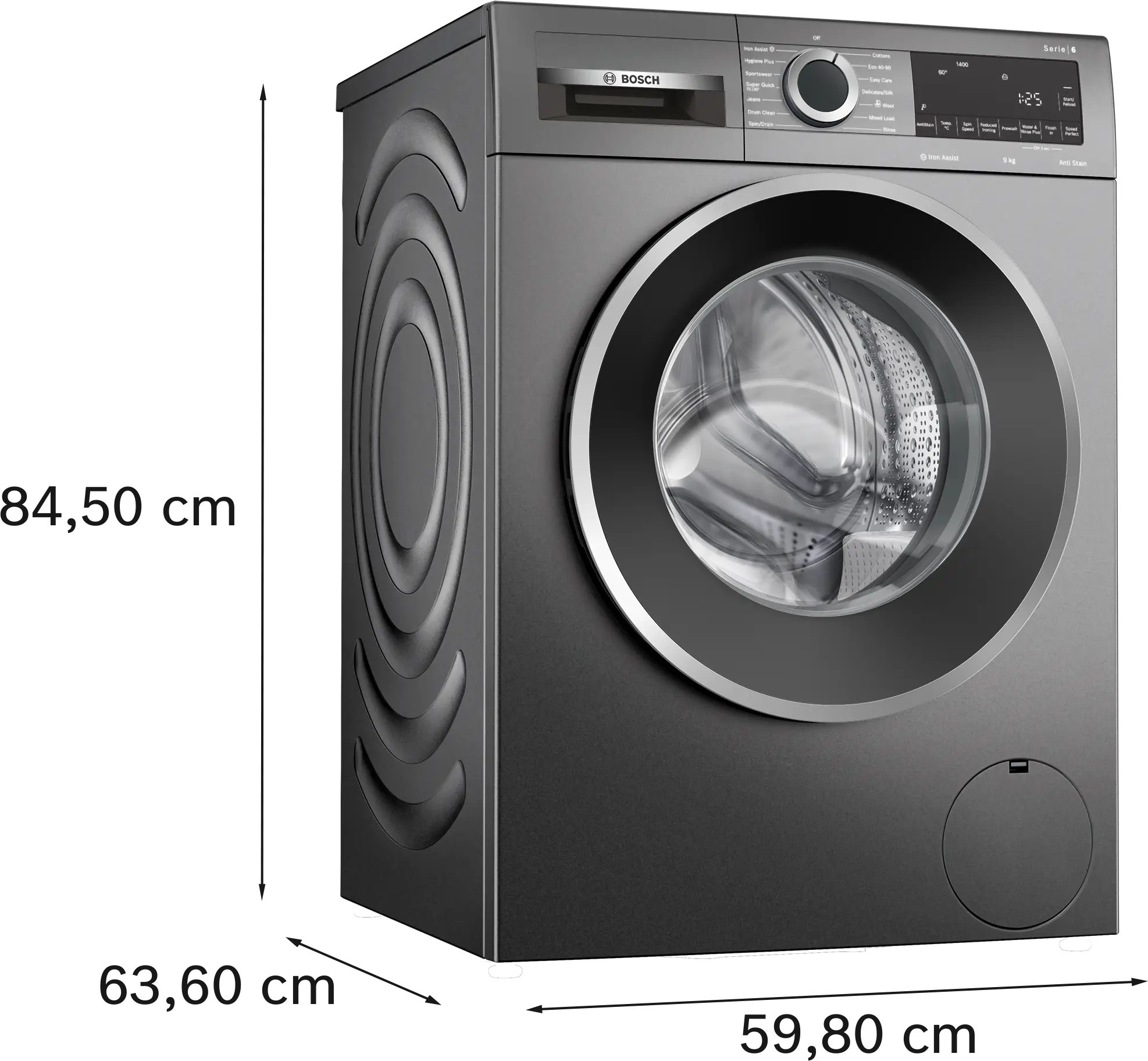 Bosch Series 6 WGG244ZCGB - Graphite Freestanding 9KG Washing Machine - 1400 RPM - A energy - Image 6