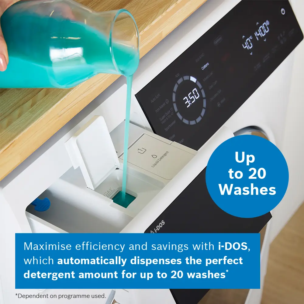 Bosch Series 8 WNC25410GB - White 10.5KG/6KG Washer Dryer - 1400 RPM - A/D energy - Image 9