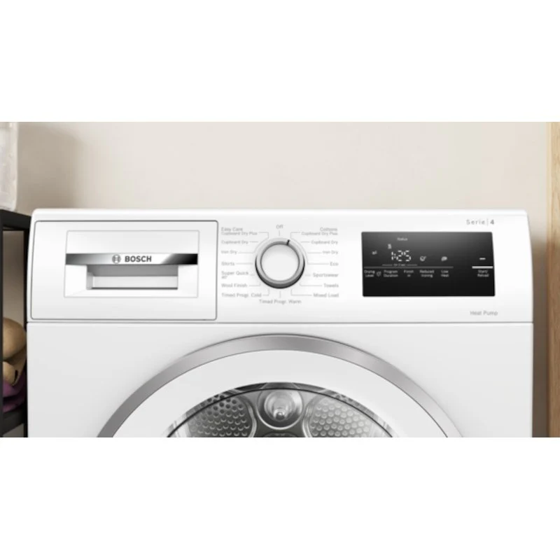 Bosch Series 4 WTH85226GB - White 8KG Tumble Dryer - Heat Pump - E Energy Rating - Image 4