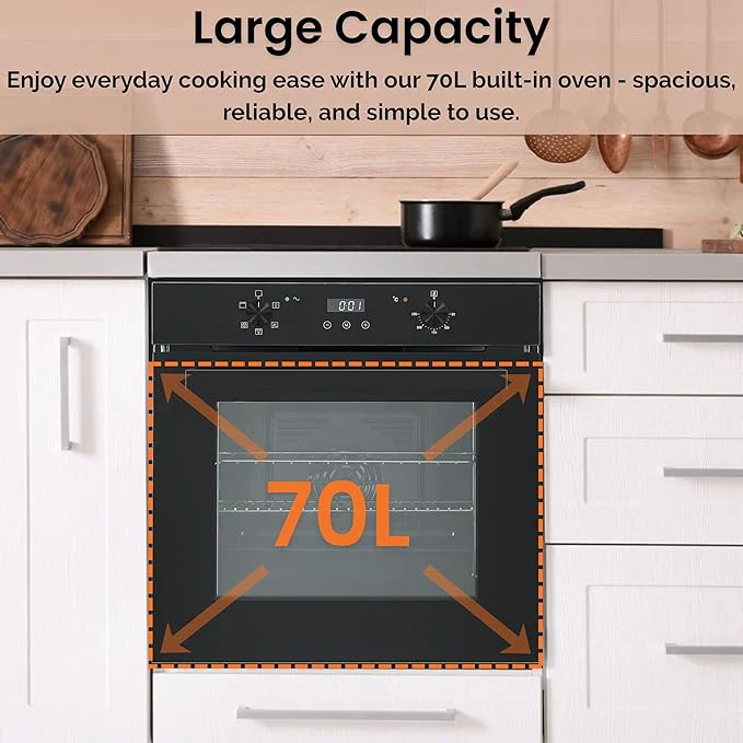Teknix  BITK264ESB - Black Single Oven - 70L Capacity - A Energy Rating - Image 8