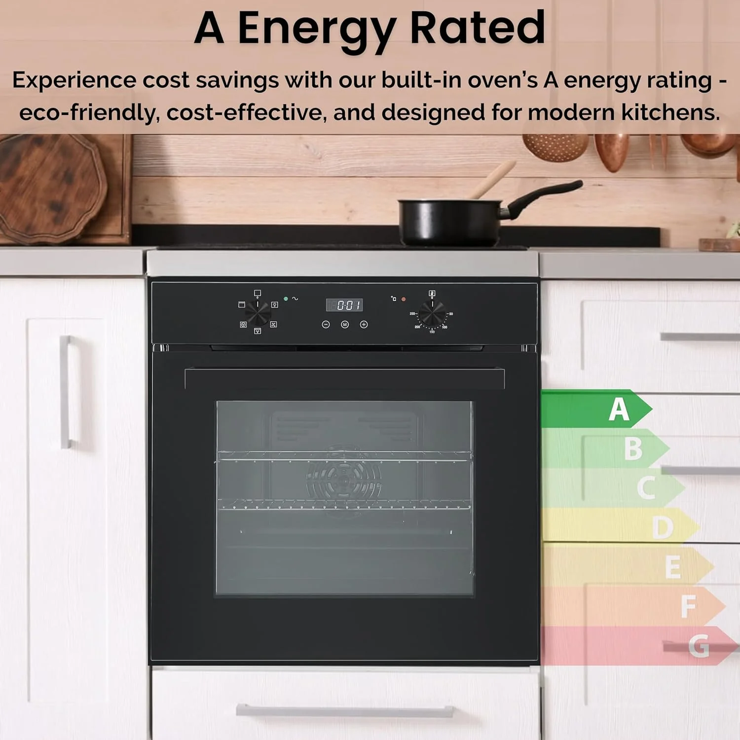 Teknix  BITK264ESB - Black Single Oven - 70L Capacity - A Energy Rating - Image 9