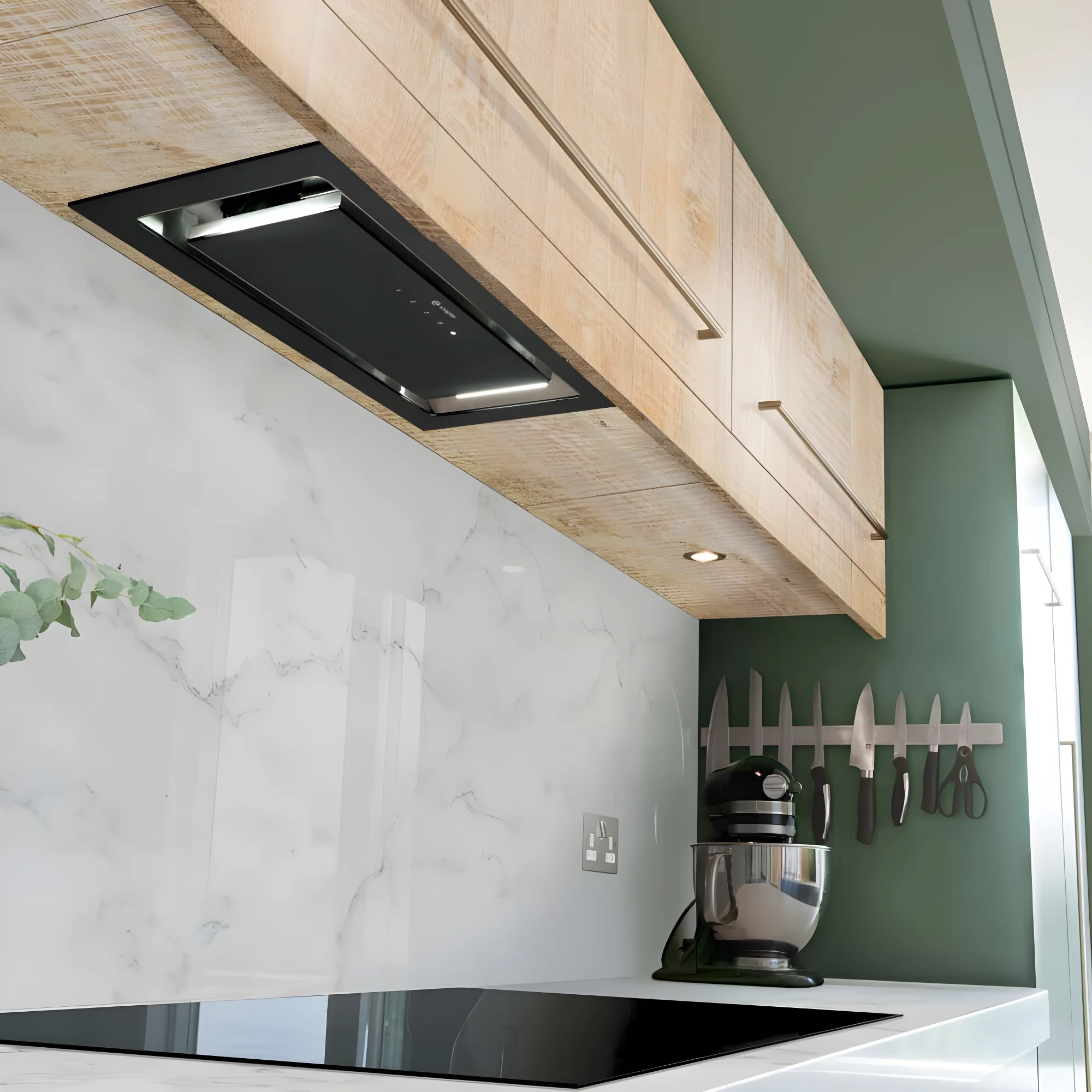 Caple BU526BK - Black Glass Built-Under Cooker Hood - 520mm - A++ Energy - Image 3