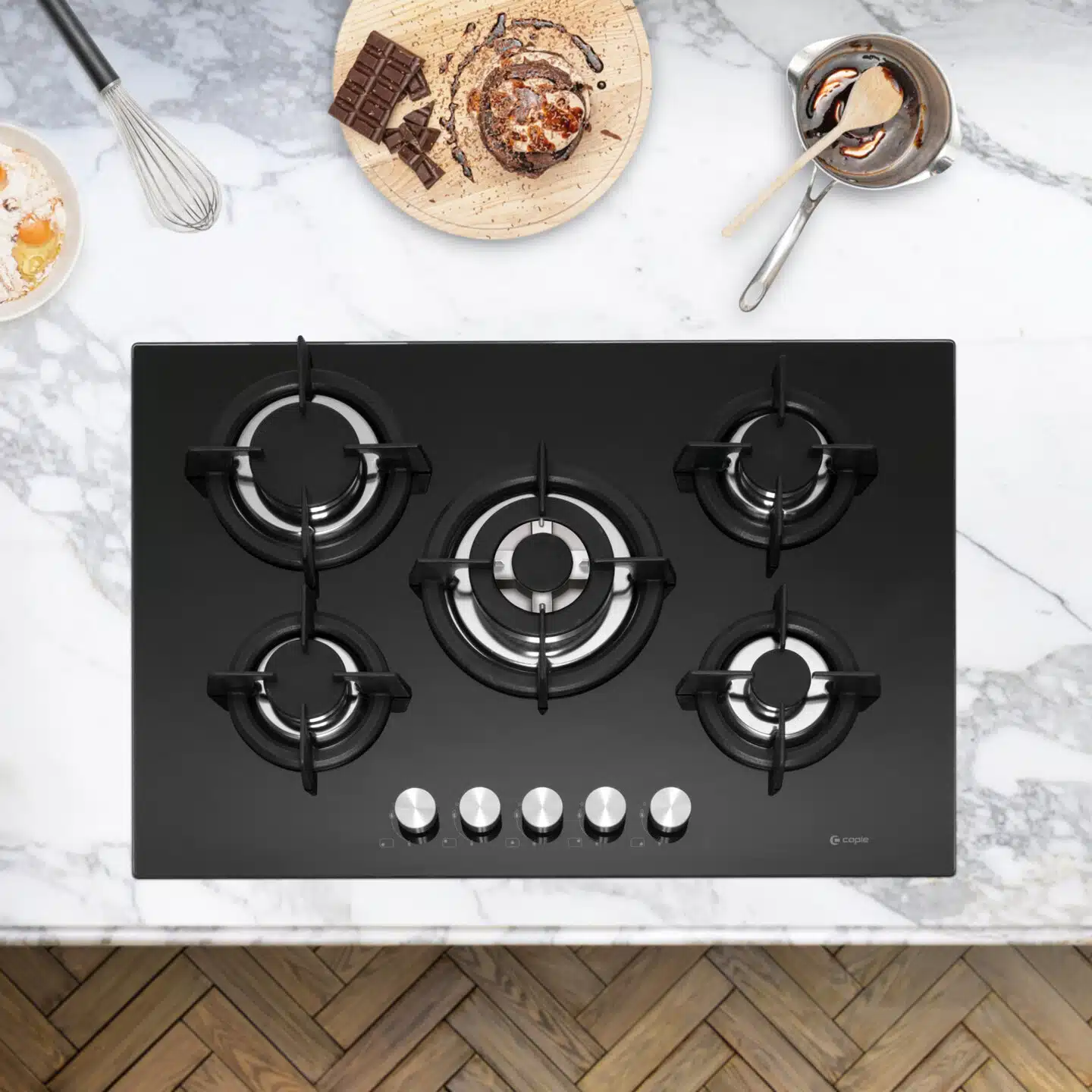 Caple C944G - Black 5 Zone Gas Hob - Image 2