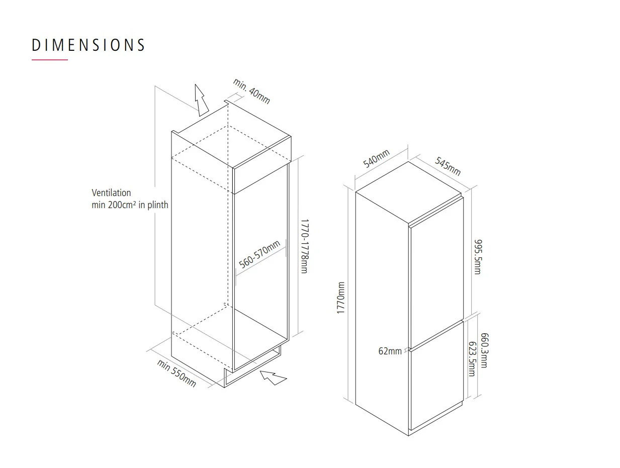 Caple Ri7321 - White 70/30 Fridge Freezer - 180L/63L - E Energy - Image 7