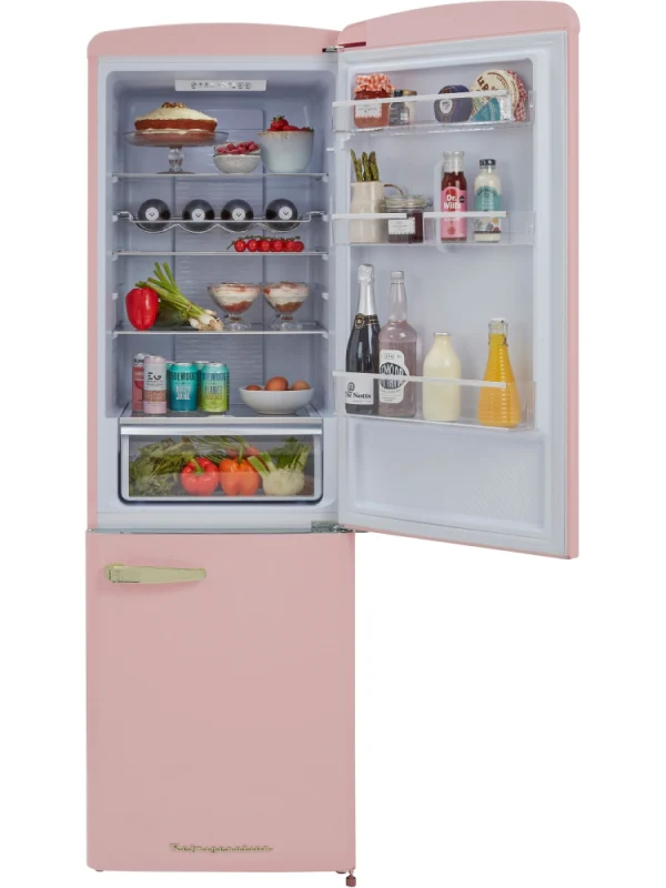 CDA FLORENCE TEA ROSE - Pink Freestanding 60/40 Frost Free Fridge Freezer - Image 2