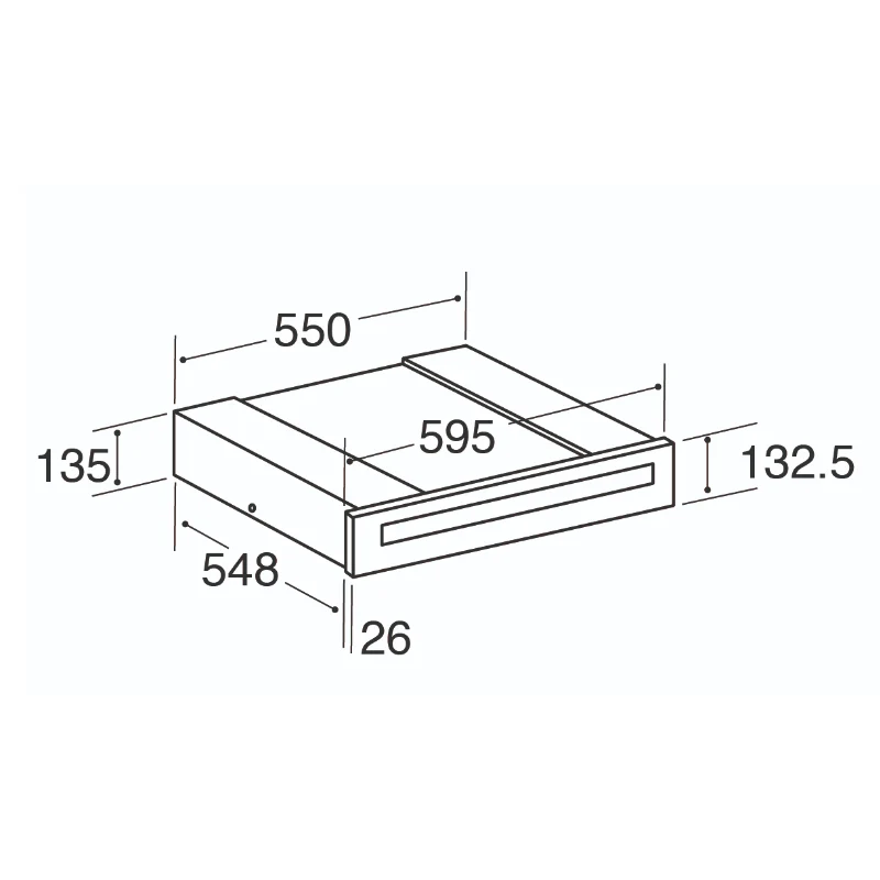 CDA VW153BL - Black Warming Drawer - Image 2