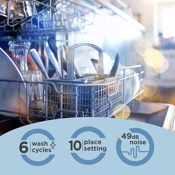 Cookology CBID450 - White Integrated Slimline Dishwasher - 10 Place Settings - D Energy - Image 4