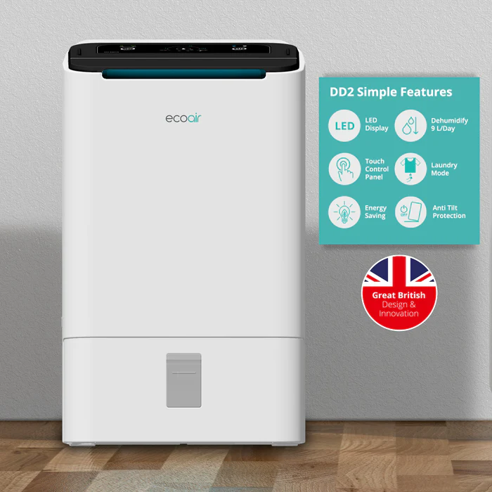 EcoAir DD2 Simple - White 9L Desiccant Dehumidifier - Image 5