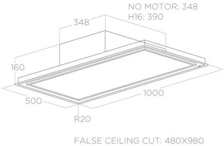 Elica SKYDOME-PLUS-16 - White Ceiling Extractor Hood - A energy - Image 3