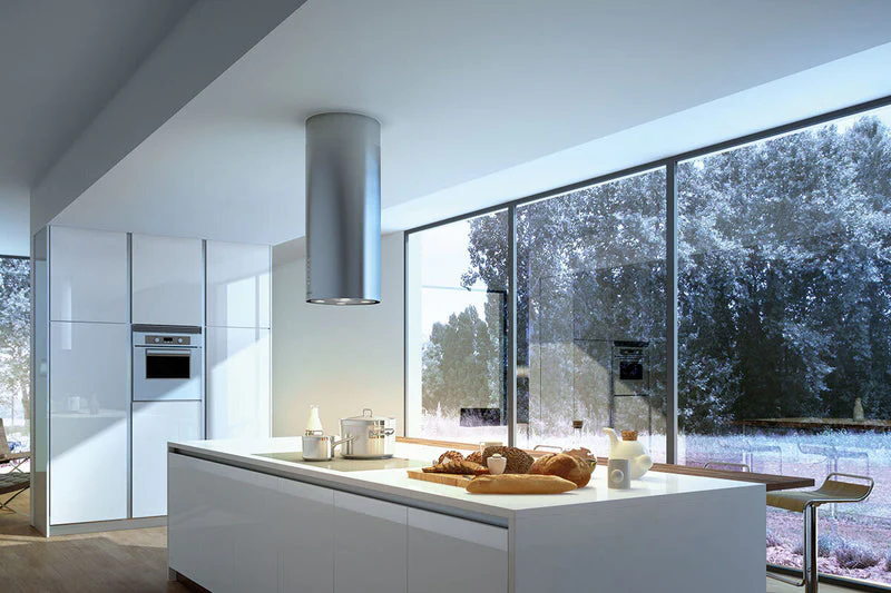 Faber CYLINDRA-ISOLA-EV8-X-A37 - Stainless Steel Island Hood - 37cm - C Rated - Image 2