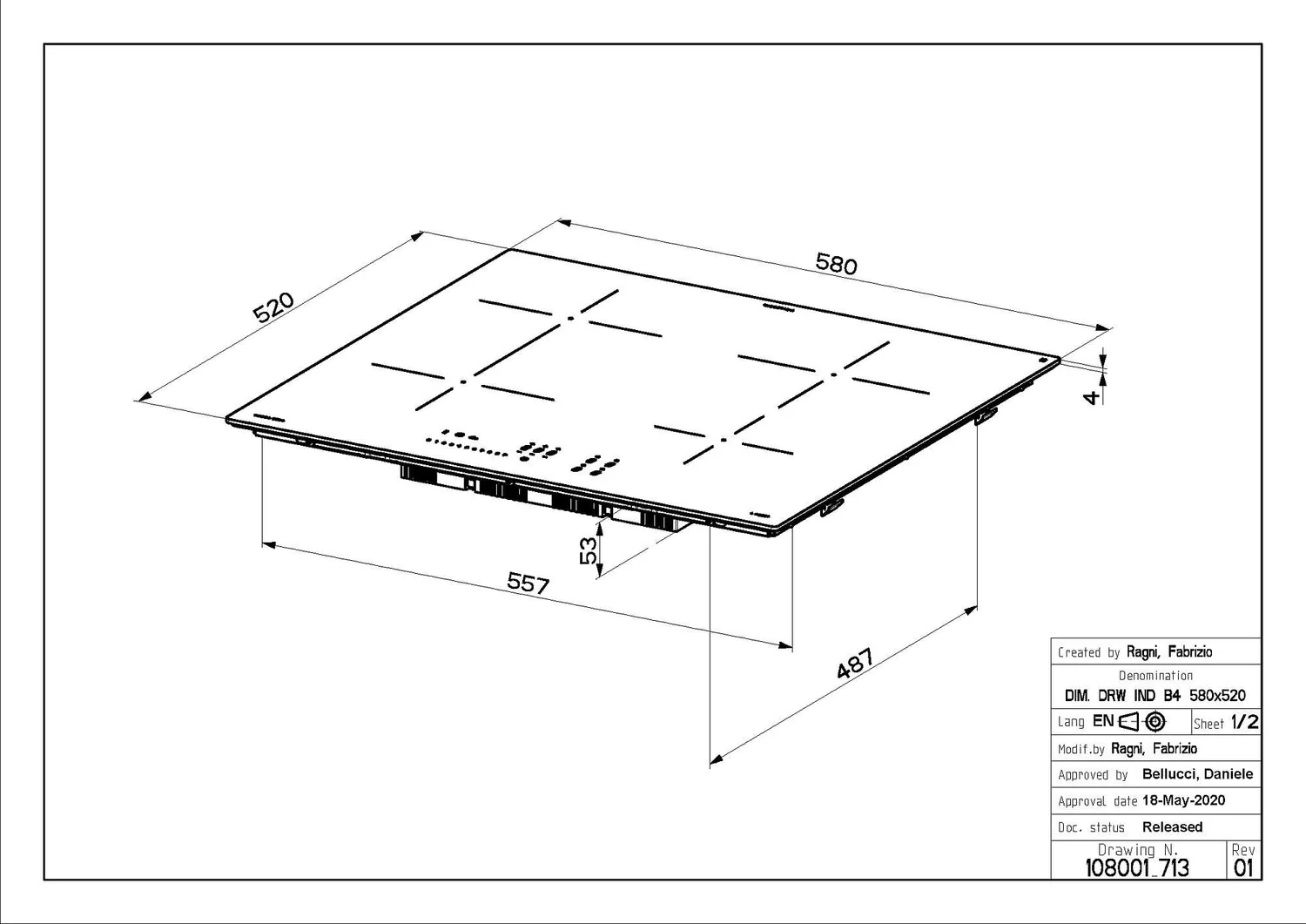 Faber FCH 64 BK KL - Black 60cm 4 Zone Induction Hob - 3000W Zones - Energy Rating Unspecified - Image 2