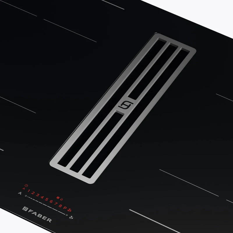Faber GALILEO-BOLD-A830-DO - Black 80cm Venting Hob - 4 Zones - D Rated - Image 3