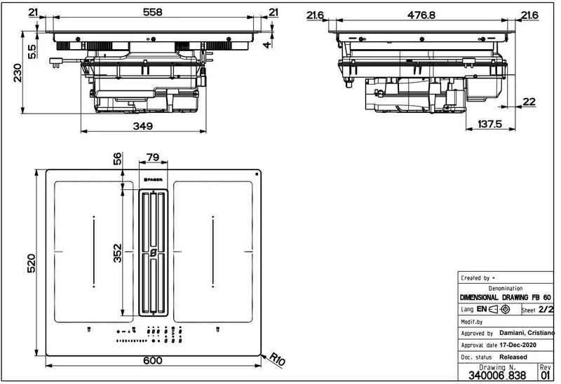 Faber GALILEO-SMART-60-BK - Black Venting Hob - 60cm - B Energy - Image 4